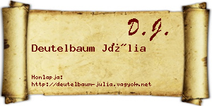 Deutelbaum Júlia névjegykártya